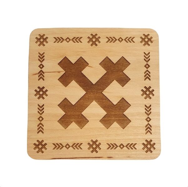 Wooden cup tray "Mara's cross"