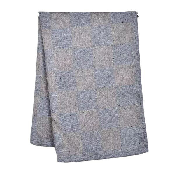 Checkered towel made from recycled yarn 060703