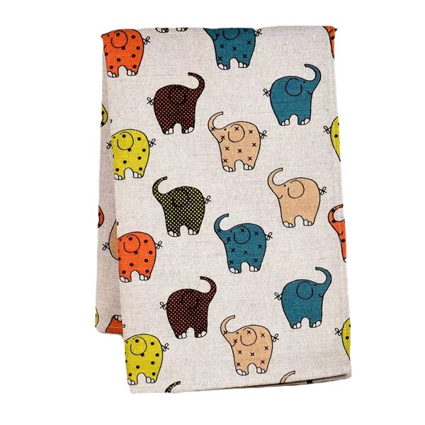Kitchen towel with print Elephants