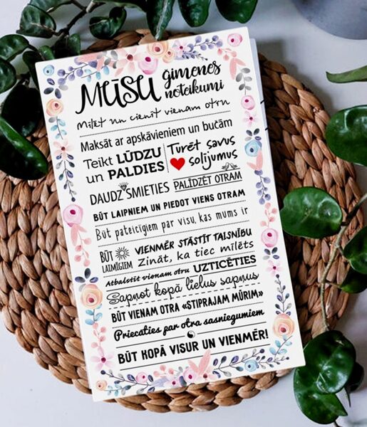 Decor "Our family rules" 1530403