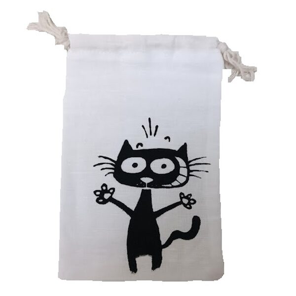 Auduma maisiņš ar kaķi 11x17cm