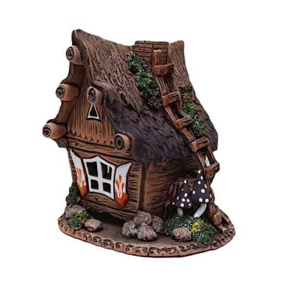 Керамический подсвечник Лесная хижина А4