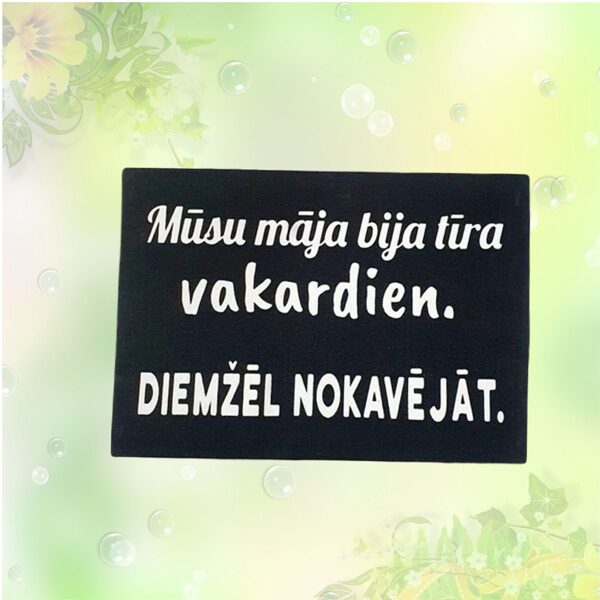 Canva '' Our house was clean yesterday. ''(black) 