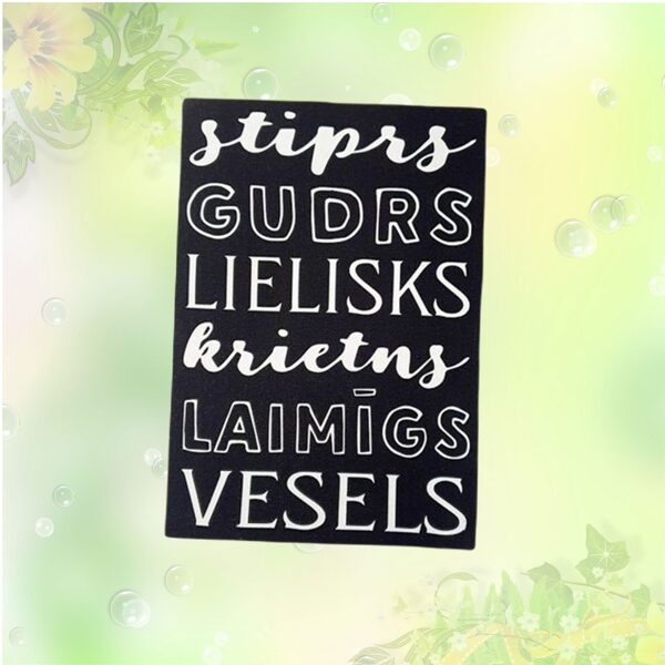 Canva '' Strong, Smart, Great .. ''(black) 