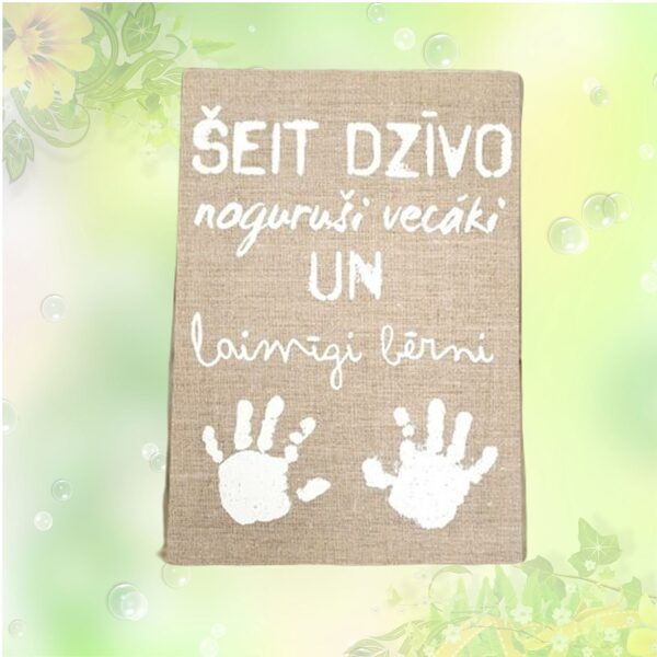 Canvas '' Here lives ... ''  (linen) 