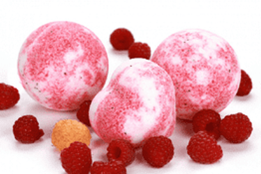 Bath ball "Raspberry yogurt" 