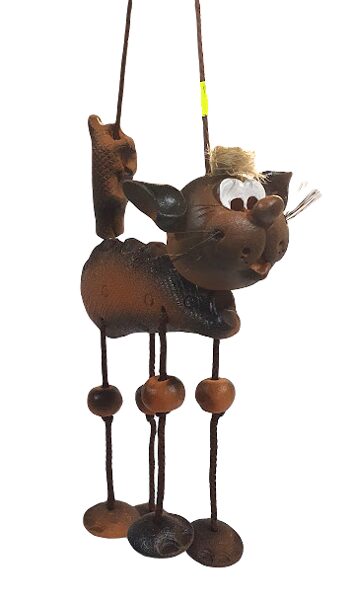 Keramikas pakaramā figūra / vēja zvans Kaķis