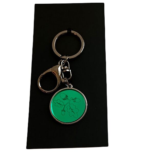 Key/bag pendant with organic glass - Oak