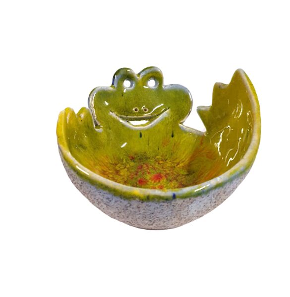 Clay bowl Frog