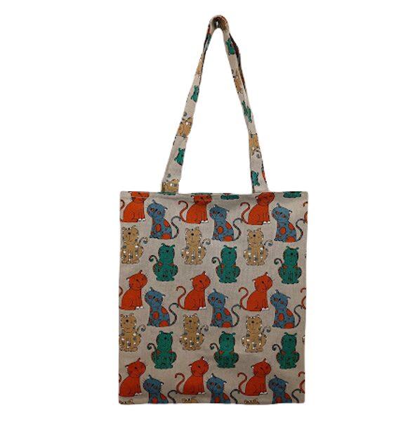 Shopping bag with print Bright cats