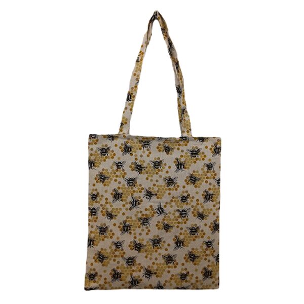 Shopping bag with bee print