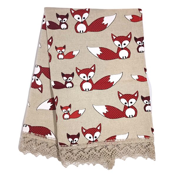 Colorful towel with lace Fox