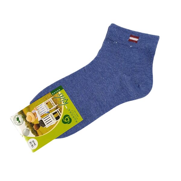 Children's short socks with a flag, blue