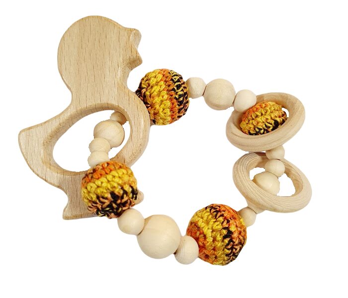 Wooden rattle