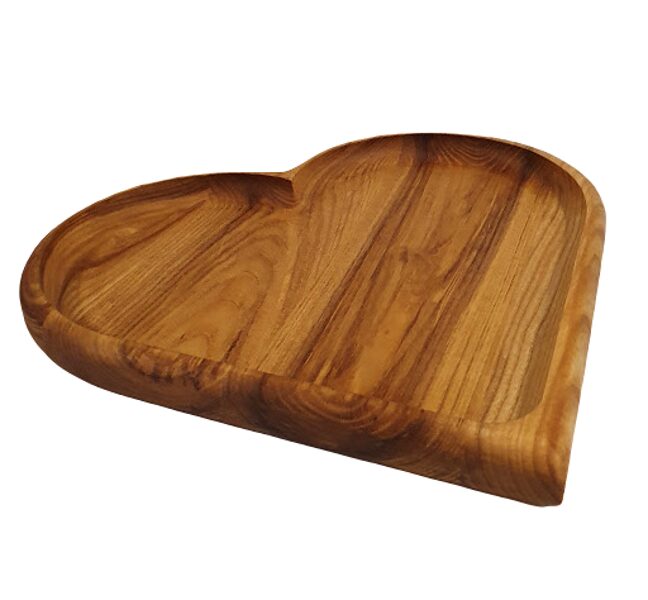 Wooden plate Heart