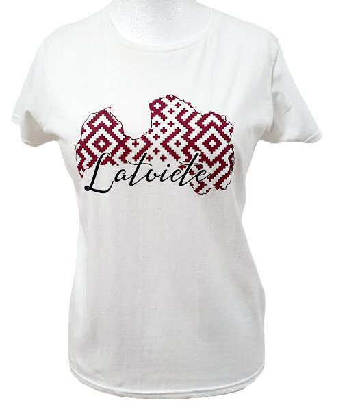 t-shirt "Latvian in Latvia" (white)