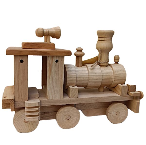 Деревянный поезд - локомотив