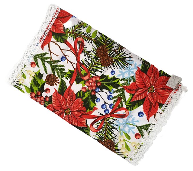 Салфетка хлопковая с кружевом ZS2 23x39см