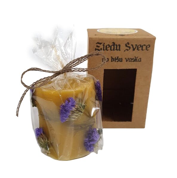 Beeswax candle "Flowers"