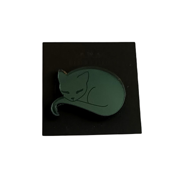 Organic glass brooch - Cat