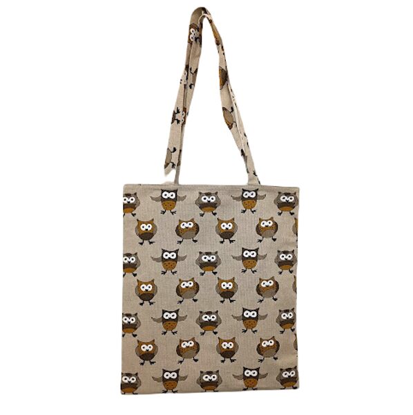 Shopping bag with printed Owls