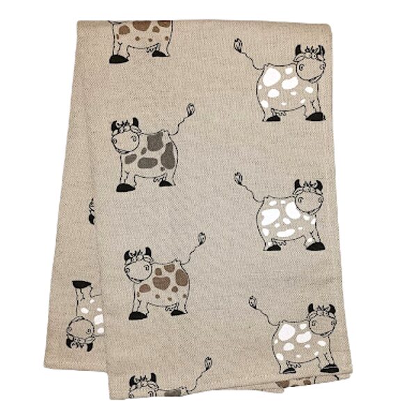 Kitchen towel with print Cow