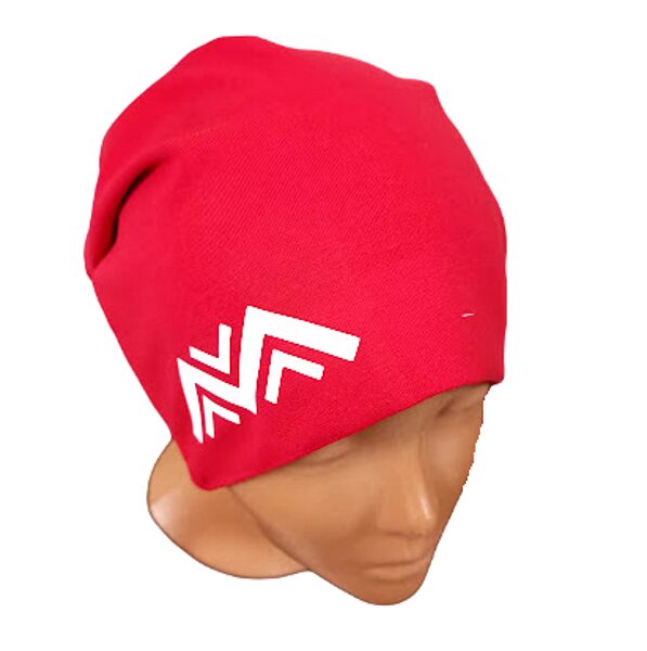 Dubultā trikotāžas cepure, sarkana 56-58cm