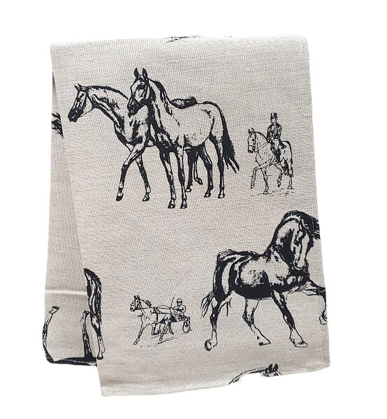 Kitchen towel with horse print