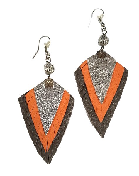 Genuine leather earrings DG5