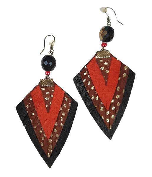 Genuine leather earrings DG6