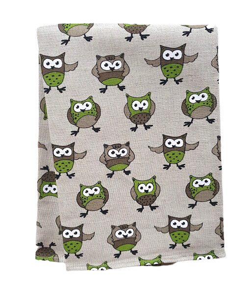 Kitchen towel with owl print