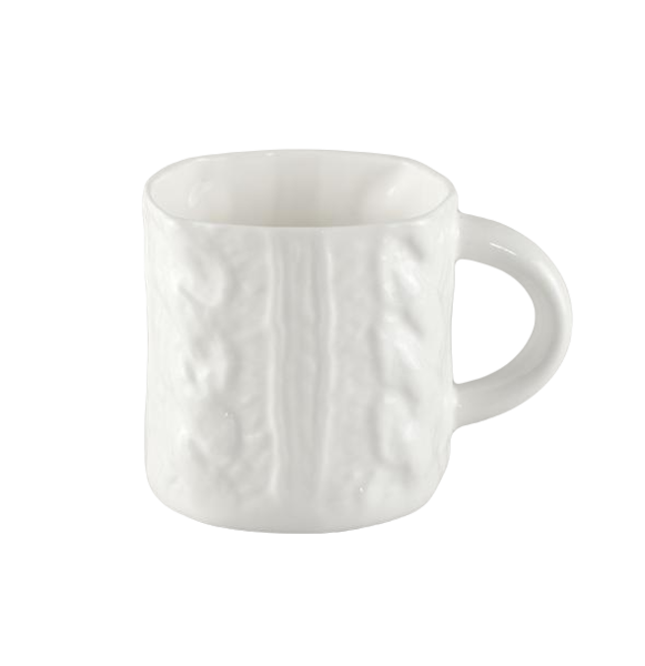 Porcelain knitted coffee mug