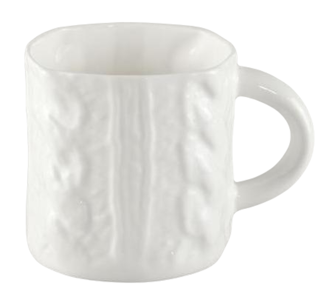 Porcelain knit tea mug