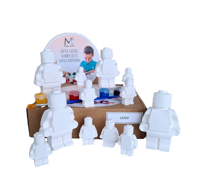 Set of plaster figures for painting «LEGO»