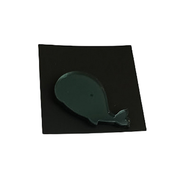 Organic glass brooch - Whale
