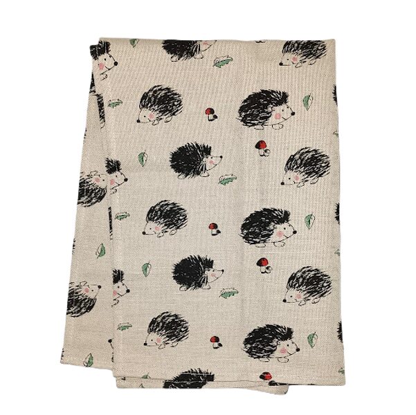 Kitchen towel with print Hedgehogs