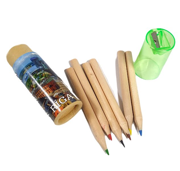 Set of colored pencils