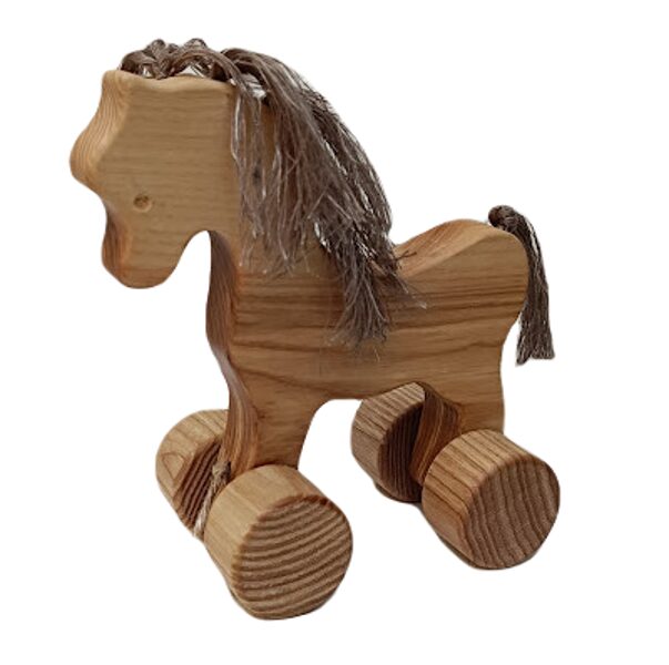 Towed wooden toy "Horse"   