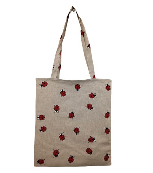 Shopping bag with ladybug print