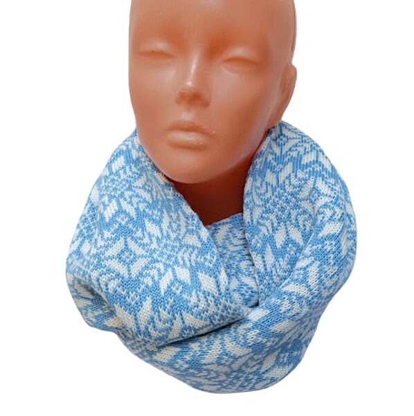Round scarf No.13 (light blue)