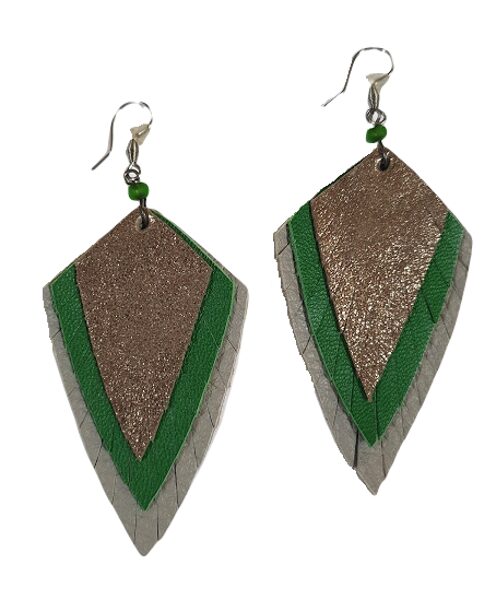 Genuine leather earrings DG4