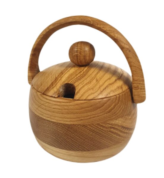 Wooden sugar bowl