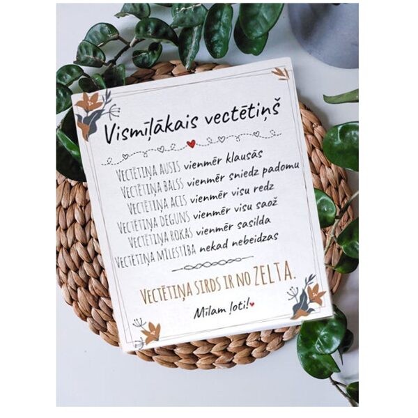 Décor "My dearest grandfather"