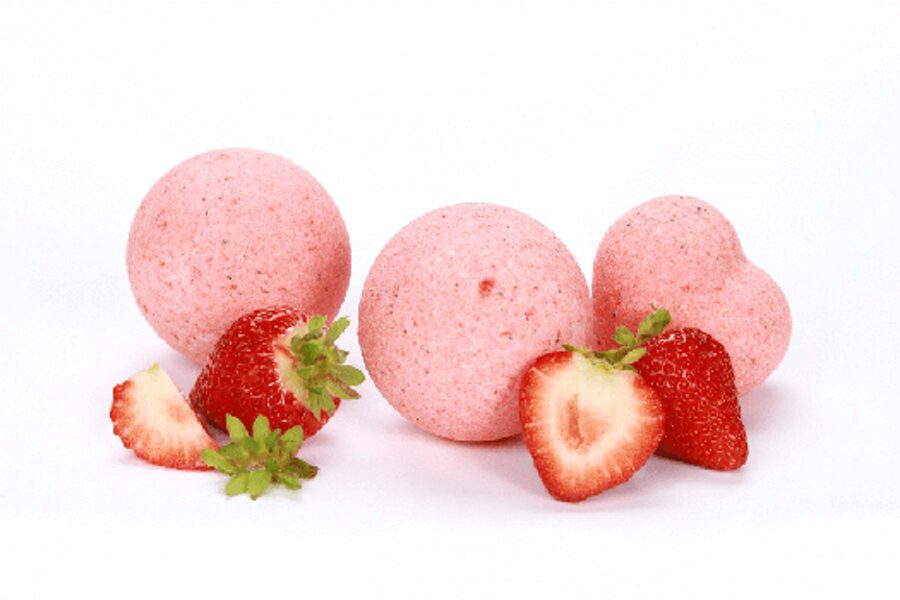 Strawberry bath ball